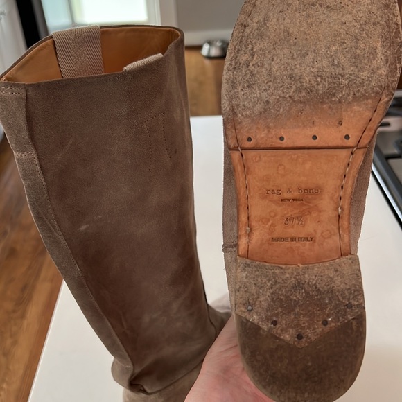 Rag & Bone Grey Suede Riding Boots size 37.5 - Picture 5 of 5